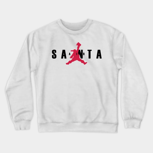 Santa Clause Jump Crewneck Sweatshirt by Badgirlart